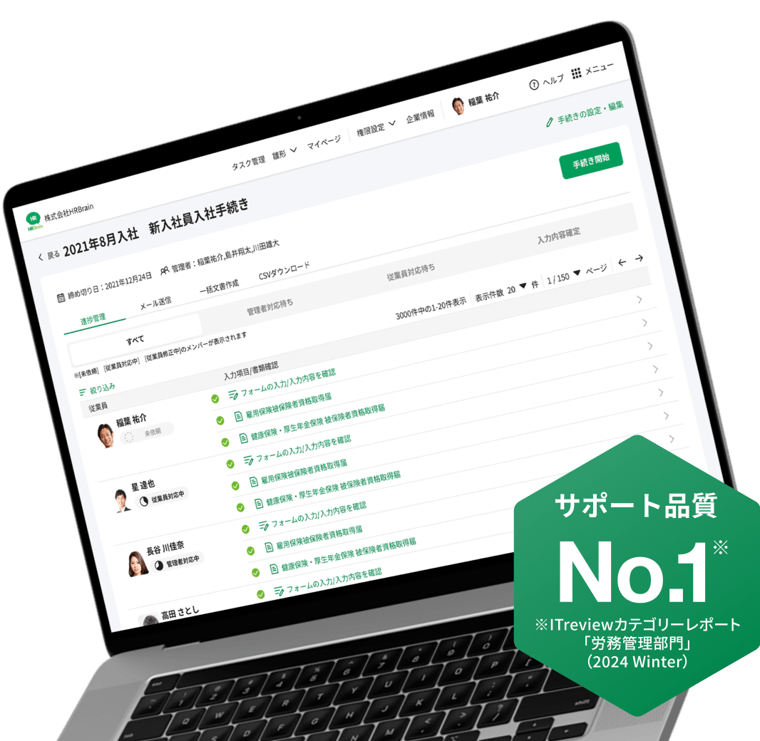 ペーパーレス化でコストとリスクを削減選べる機能で労務DX